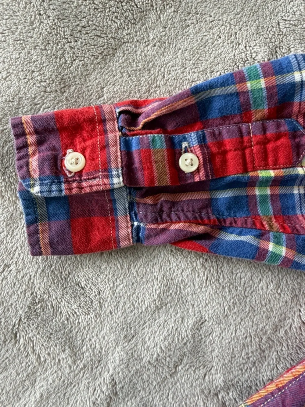 Ralph Lauren Boys 2T Plaid Cotton Button Down Shirt Preppy Academia
